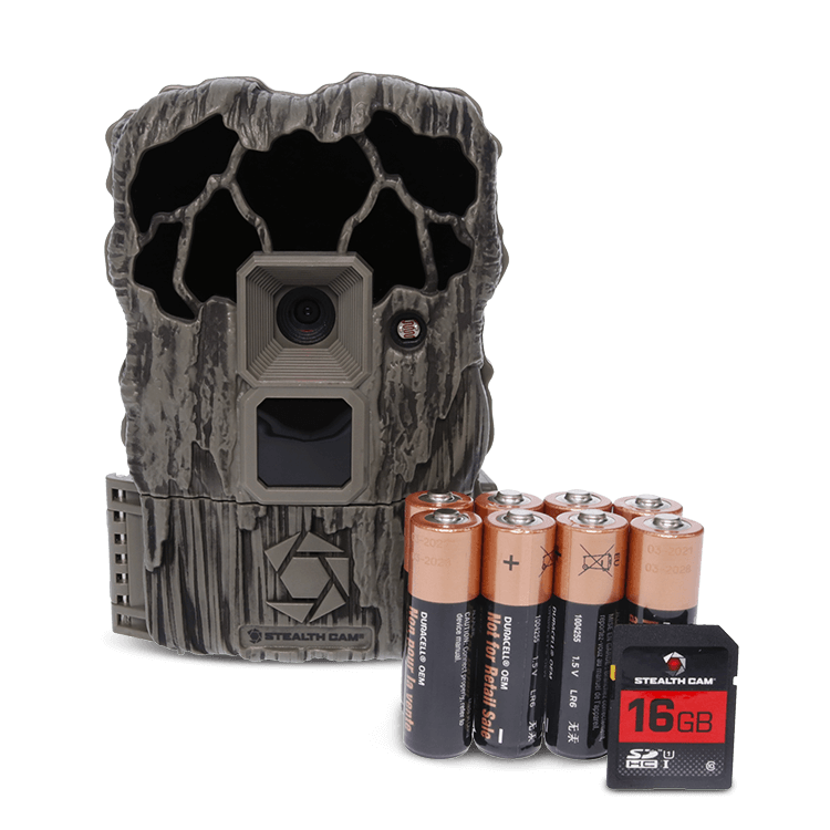 Stealth Cam "No Glo" Trail Camera Combo Pack 20 MP Picture of Gsm STEALTH CAM QS20 20MP 720 VIDEO 30FPS 80FT DETECTION &IR RANGE Battery & SD