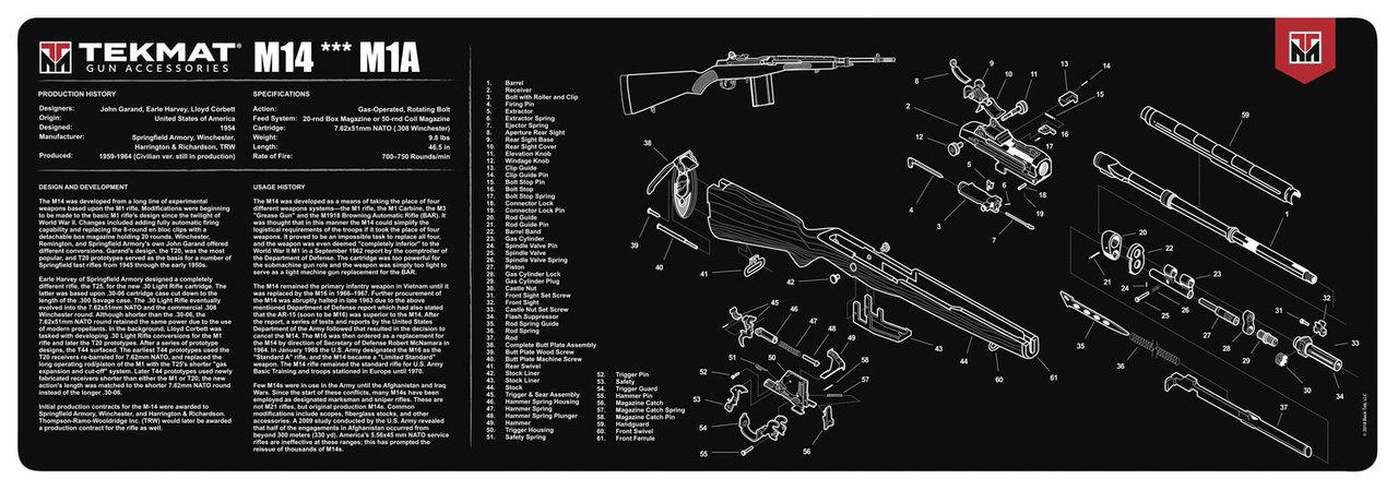 TekMat 12x36 Gun Cleaning Mat - M14 (M1A)