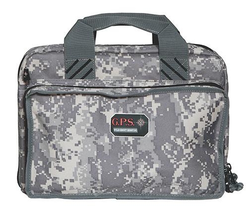 G-Outdoors Quad Pistol Range Bag with Magazine Storage & Dump Cups-Fall Camo