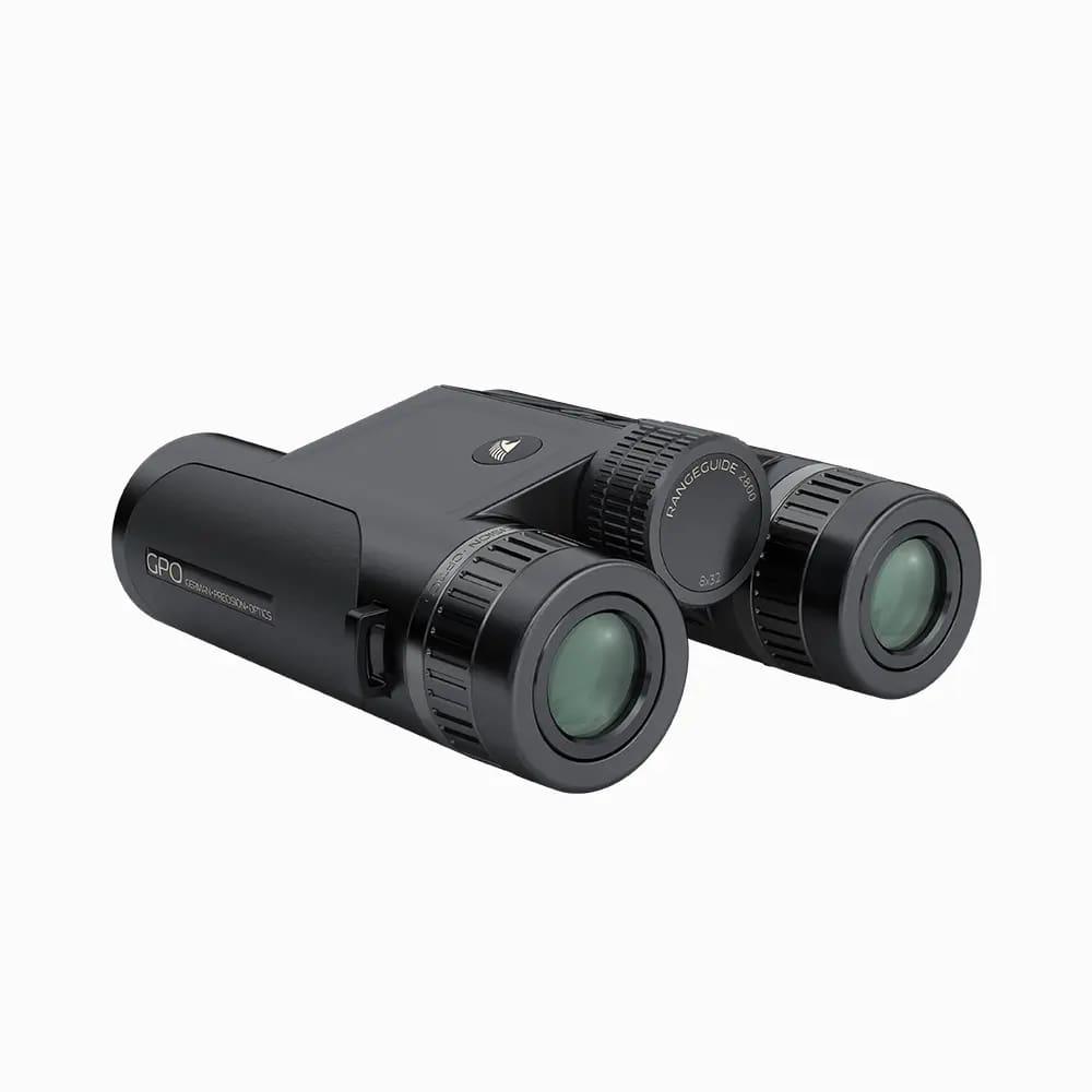 GPO Rangeguide Rangefinding Binoculars 10x32 Black Picture of German Precision Optics Rangeguide 10x32 HD Black / 3000y / OLED / angle-temp-hum