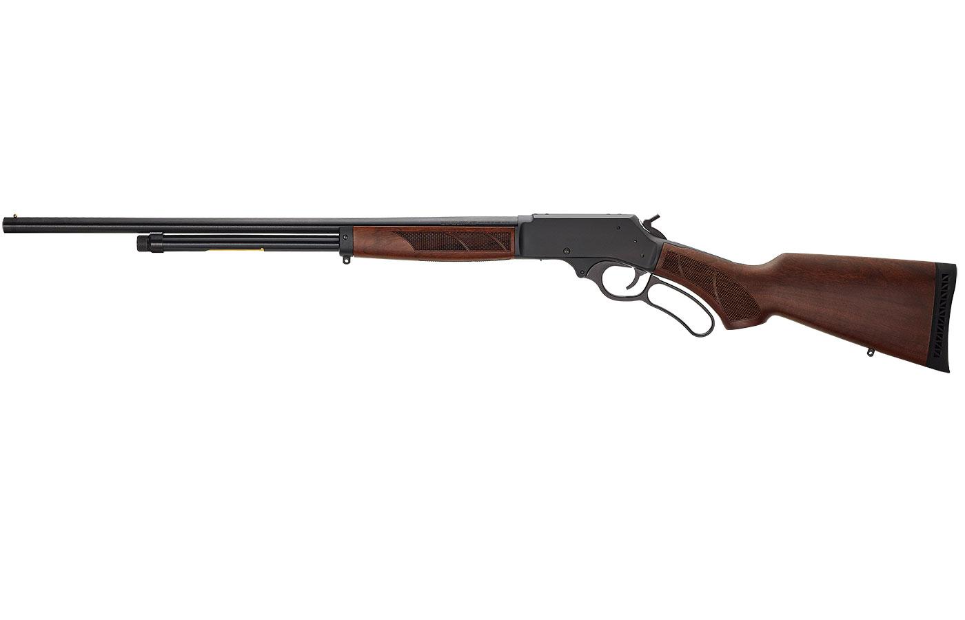 Henry Lever Action .410 Bore Shotgun 6rd Capacity 24" Barrel Walnut Side Gate Picture of Henry Repeating Arms Company Henry Lever Action Shotgun .410 Bore 24" Side Gate