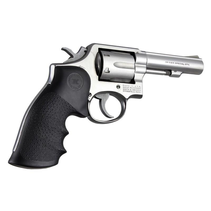Hogue S&W K/L Frame Square Butt Rubber Handgun Grip Black Picture of Hogue Inc. HOGUE RUBBER GRIP S&W K&L FRAME SQUARE BUTT