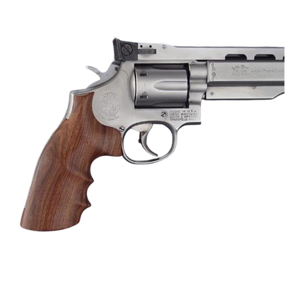 Hogue S&W K/L Square Butt Wood- Pau Ferro Picture of Hogue Inc. HOGUE WOOD GRIP S&W K&L FRAME SQ BUTT W/FINGER GROVES