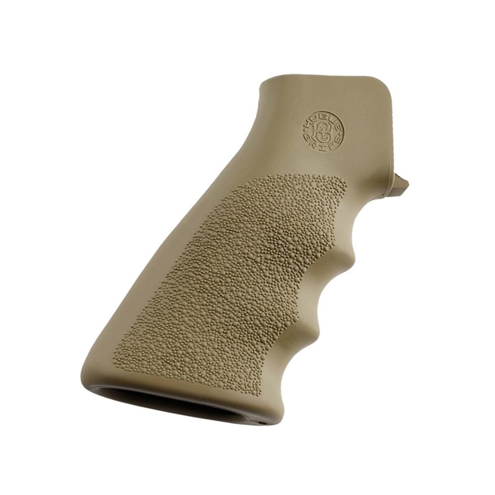 Hogue AR-15/M-16 Rubber Grip with Finger Grooves Desert Tan Picture of Hogue Inc. HOGUE AR15 RUBBER GRIP W FINGER GROOVES FLAT DARK EARTH