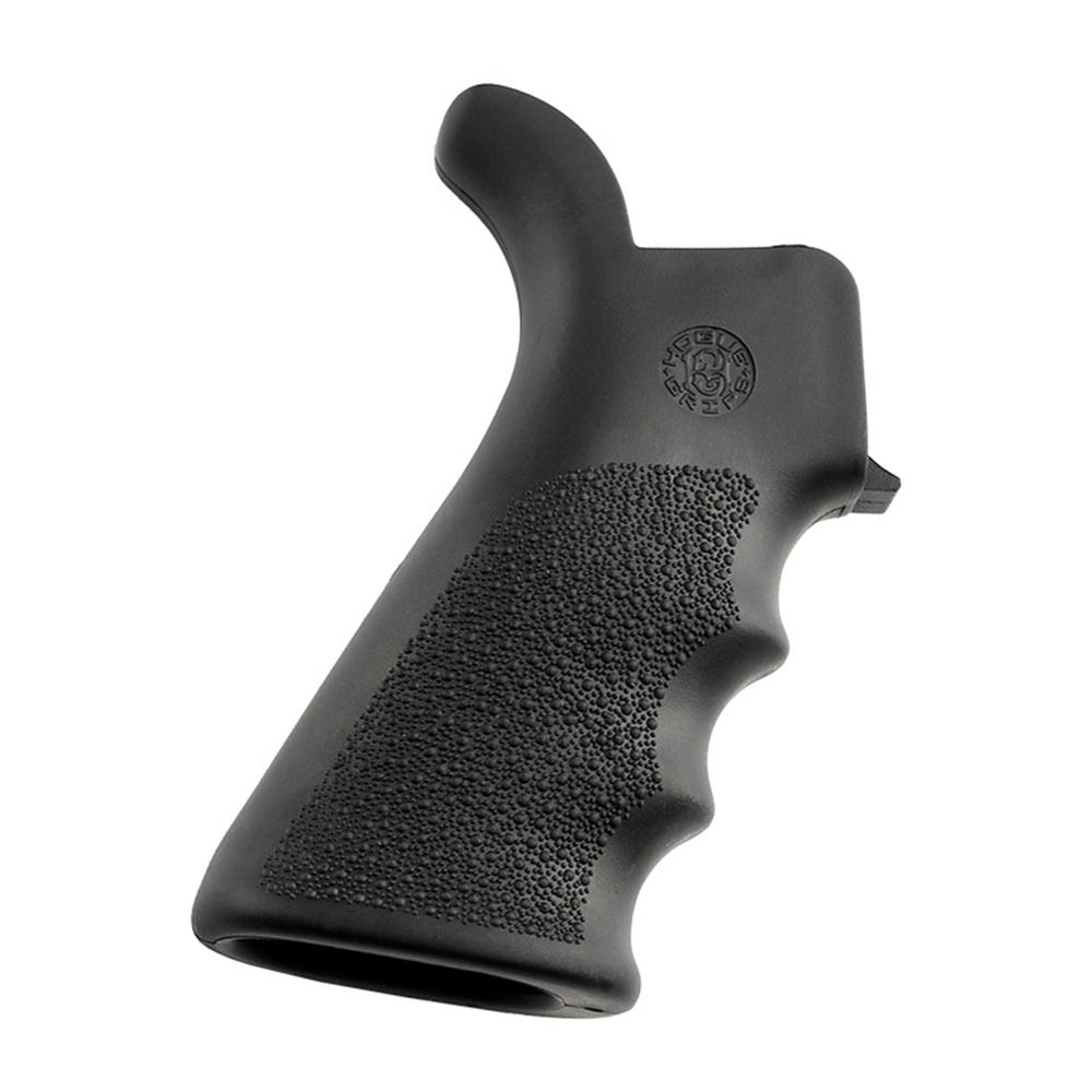 Hogue AR-15/M-16 Rubber Beavertail Grip with Finger Grooves - Black Picture of Hogue Inc. HOGUE AR15 RUBBER GRIP BEAVERTAIL W FINGER GROOVES