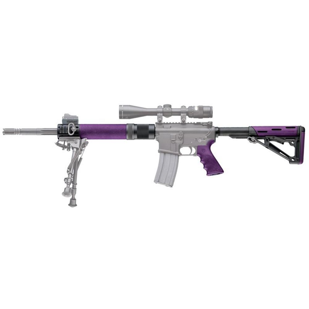 Hogue AR-15/M16 Kit Overmolded Beavertail Grip & Collapsible Mil-Spec Buffer Tube Buttstock Purple Picture of Hogue Inc. HOGUE AR15/M16 KIT 3-PIECE PURPLE
