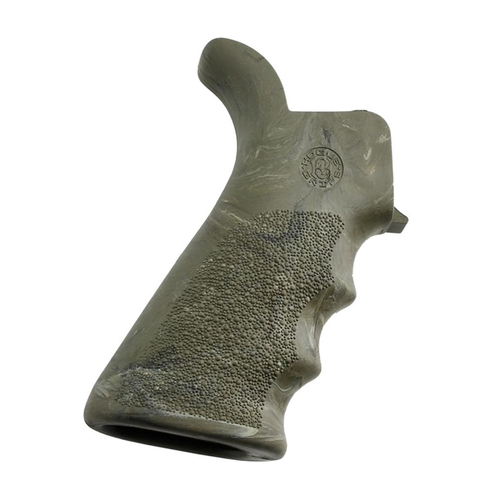 Hogue AR-15/M16 Overmolded Beavertail Grip Ghille Green Picture of Hogue Inc. HOGUE AR15 RUBBER GRIP BEAVERTAIL W FINGER GROOVES GHILLIE GRN