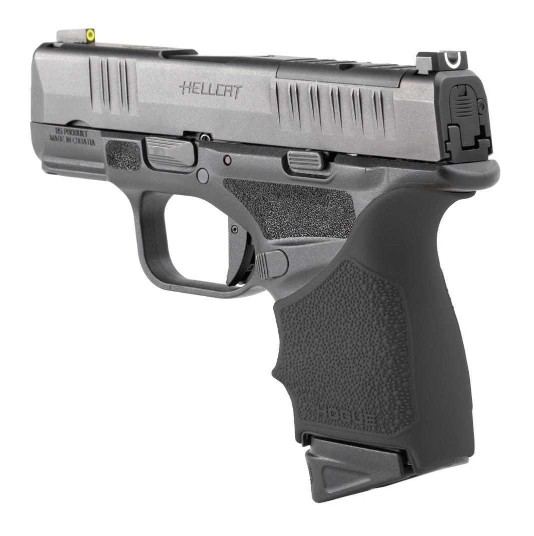 Hogue HandALL Beavertail Grip Sleeve for Springfield Hellcat - Black Picture of Hogue Inc. HandAll Beavertail Grip Sleeve Springfield Armory Hellcat Black