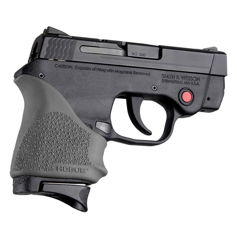 Hogue HandAll Beavertail Handgun Grip Sleeve for S&W Bodyguard 380/Taurus TCP & Spectrum Slate Grey Picture of Hogue Inc. HandAll Beaver Grip Sleeve S&W Bodyguard 380/Taurus TCP & Spect. Slate Grey