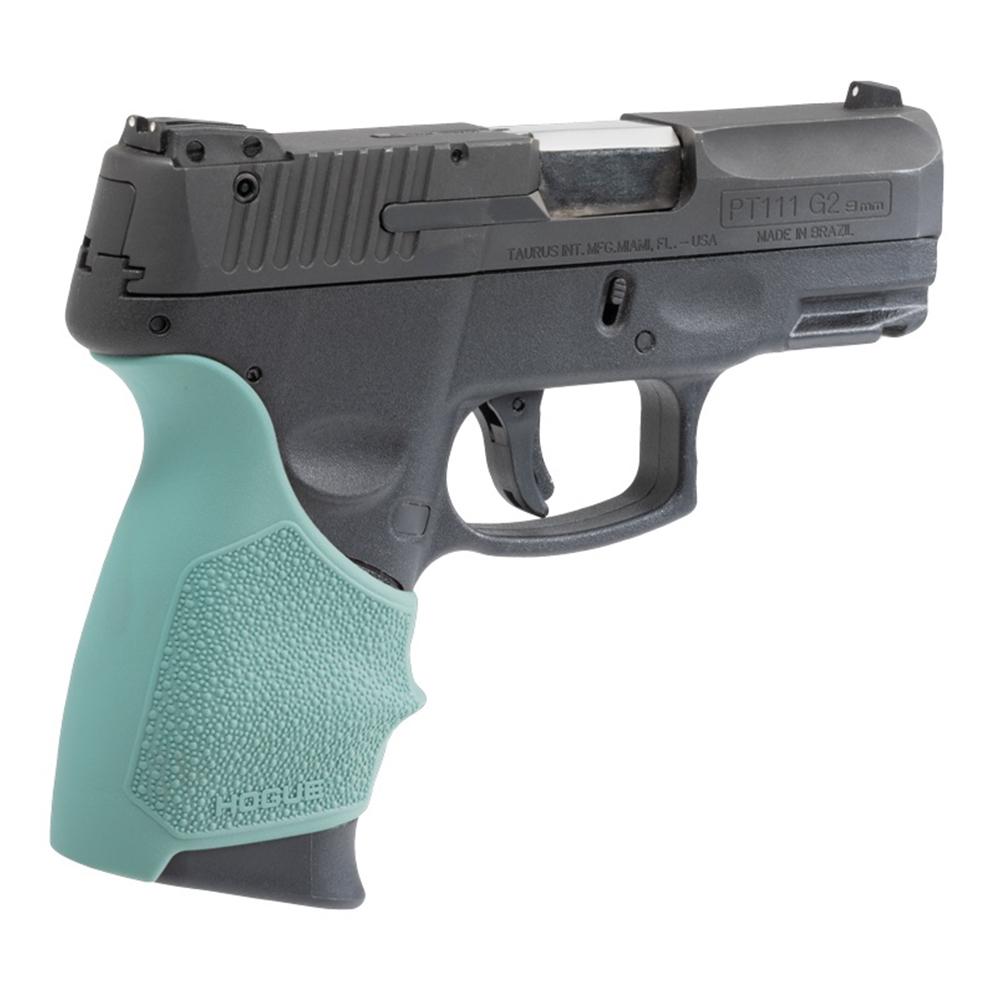 Hogue Handall Beavertail Grive Sleeve for Taurus PT-111 Millenium G2/G2C/G3C/G3XL Aqua Picture of Hogue Inc. HandAll Beavertail Grip Sleeve Taurus G2 Aqua