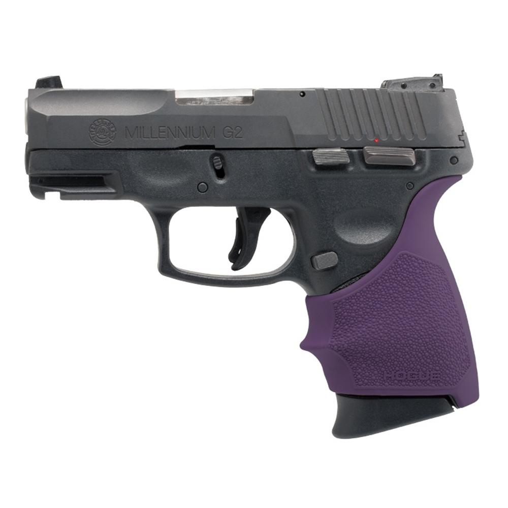 Hogue Handall Beavertail Grive Sleeve for Taurus PT-111 Millenium G2/G2C/G3C/G3XL Purple Picture of Hogue Inc. HandAll Beavertail Grip Sleeve Taurus G2 Purple