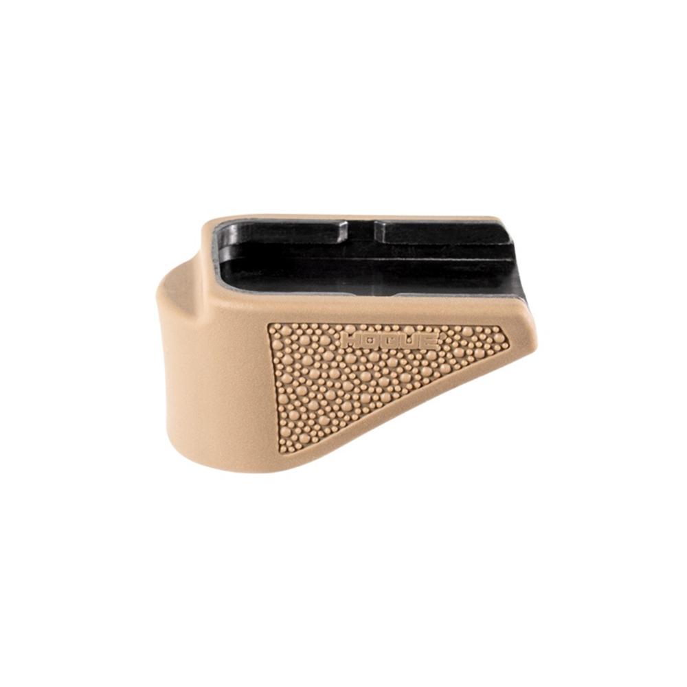 Hogue Overmolded Rubber Grip Extension Base Pad for Glock 26 10/rd Magazines FDE