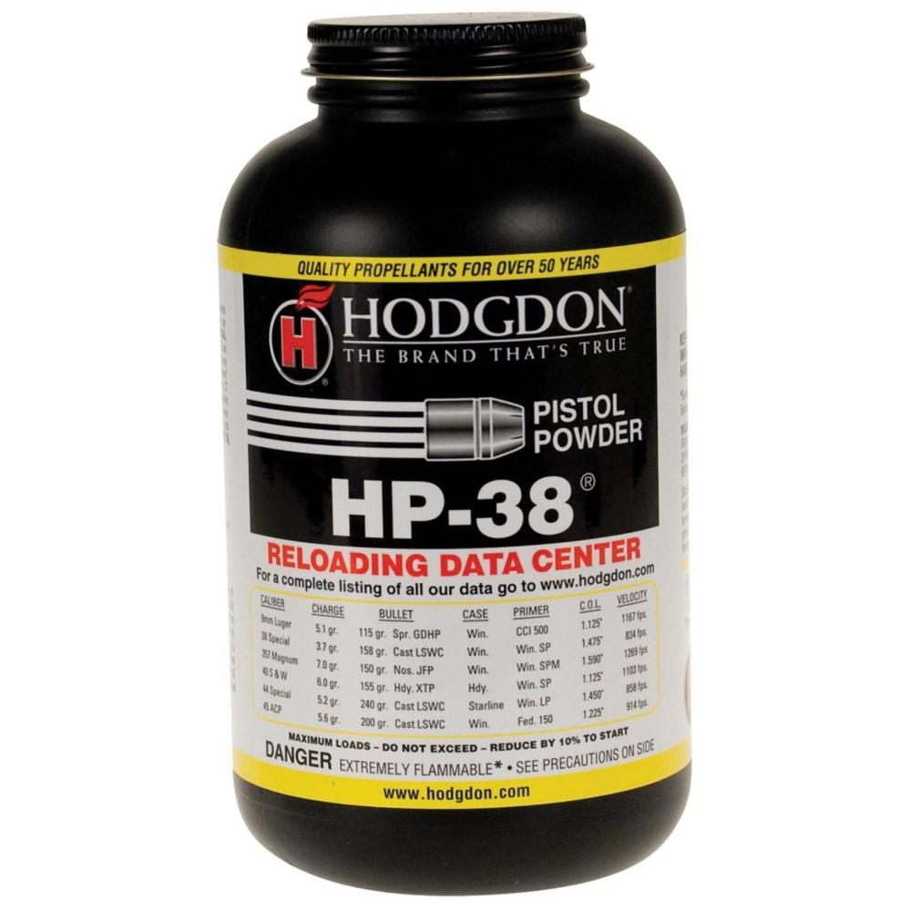 Hodgdon HP-38 Spherical Handgun Powder 1 lbs Picture of Hodgdon Powder Company Inc. HODGDON POWDER HP38 1LB