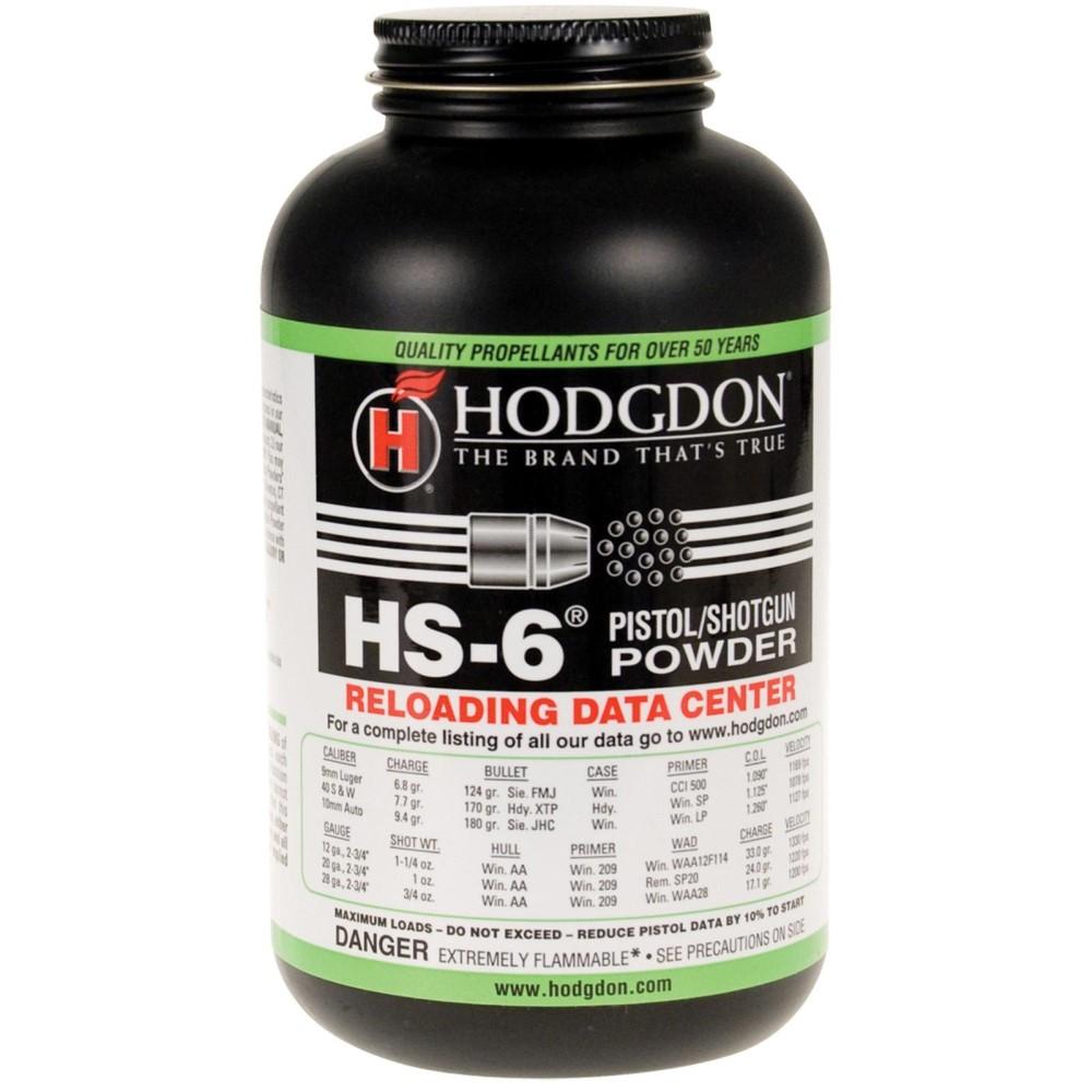 Hodgdon HS-6 Spherical Shotshell & Handgun Powder 1 lb Picture of Hodgdon Powder Company Inc. HODGDON POWDER HS6 1#