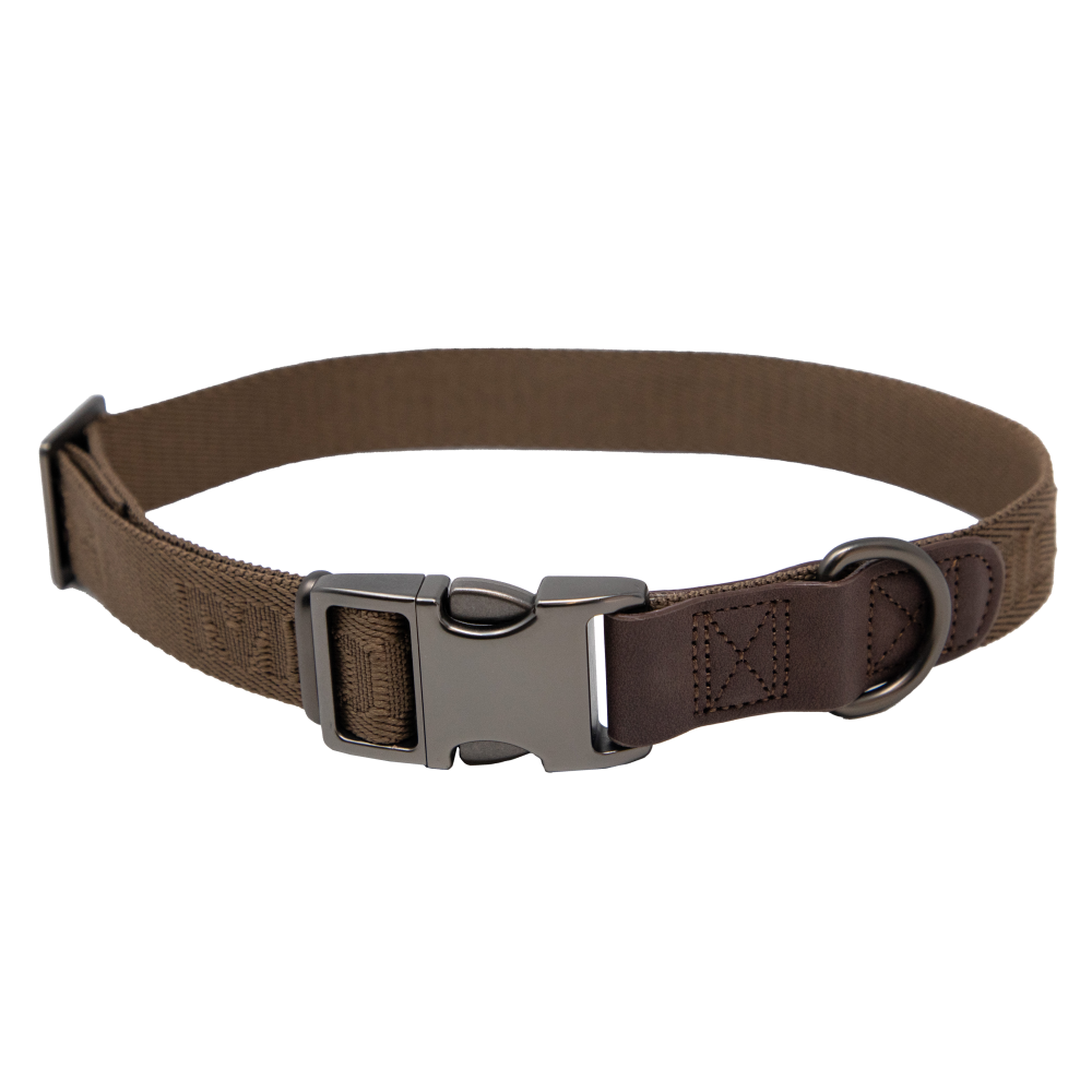MoMarsh Adjustable Dog Collar 15"-23" Chocolate Brown