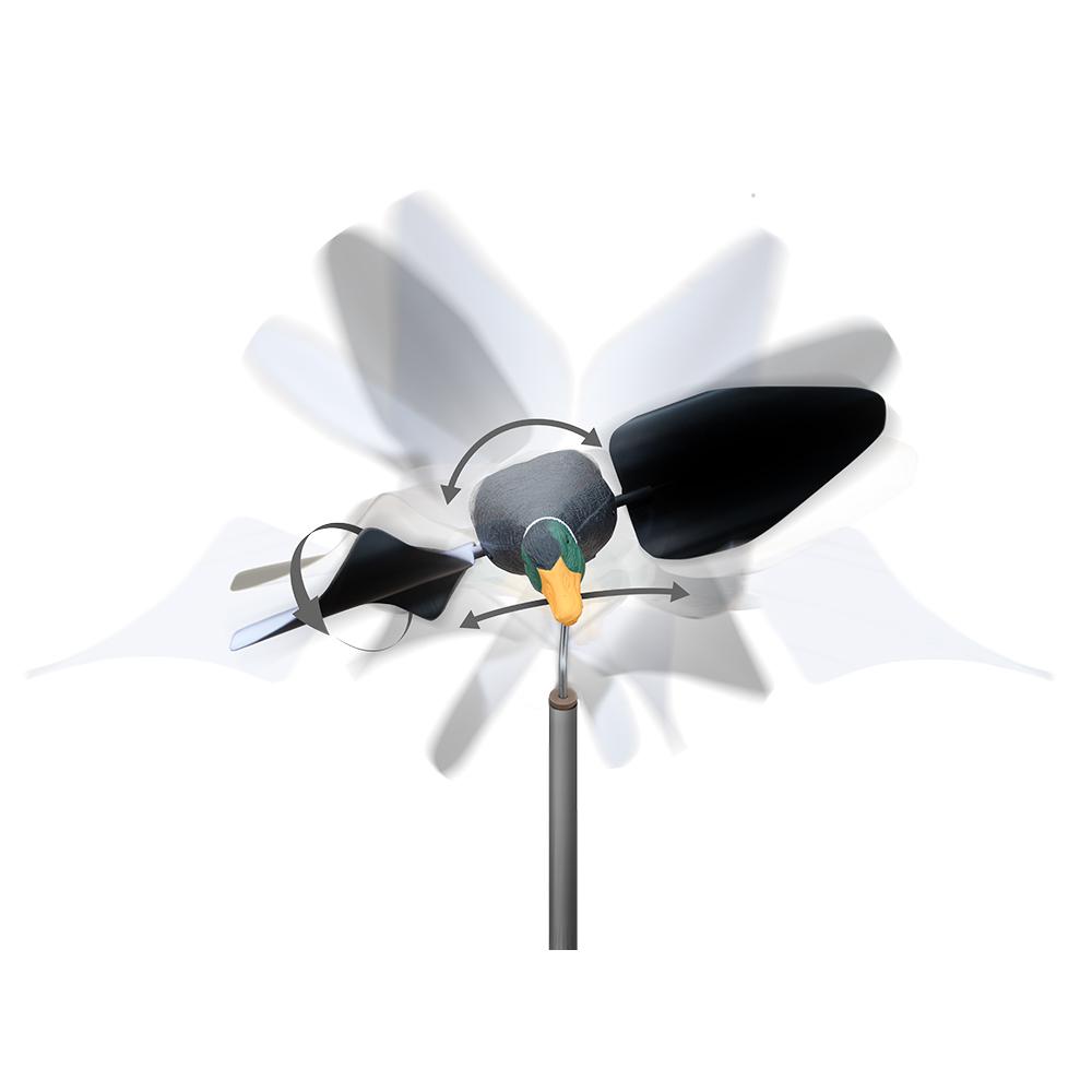 Higdon Flasher Flyer Breeze Motion Duck Decoy Picture of Higdon Outdoors Higdon Motion Decoy Flasher Flyer Breeze Mallard Drake