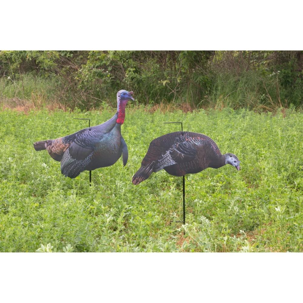 Higdon Flex Turkey Decoy Combo Tom and Hen Silhouette Picture of Higdon Outdoors Higdon FLEX Turkey Combo (Tom Hen) Silhouette