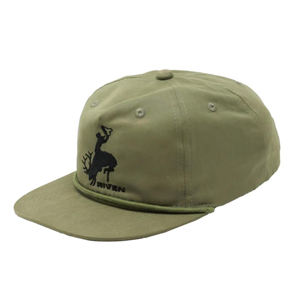 Riven Bucking Elk Rope Hat Loden Green Picture of Higdon Outdoors Higdon Bucking Elk Rope Hat Loden