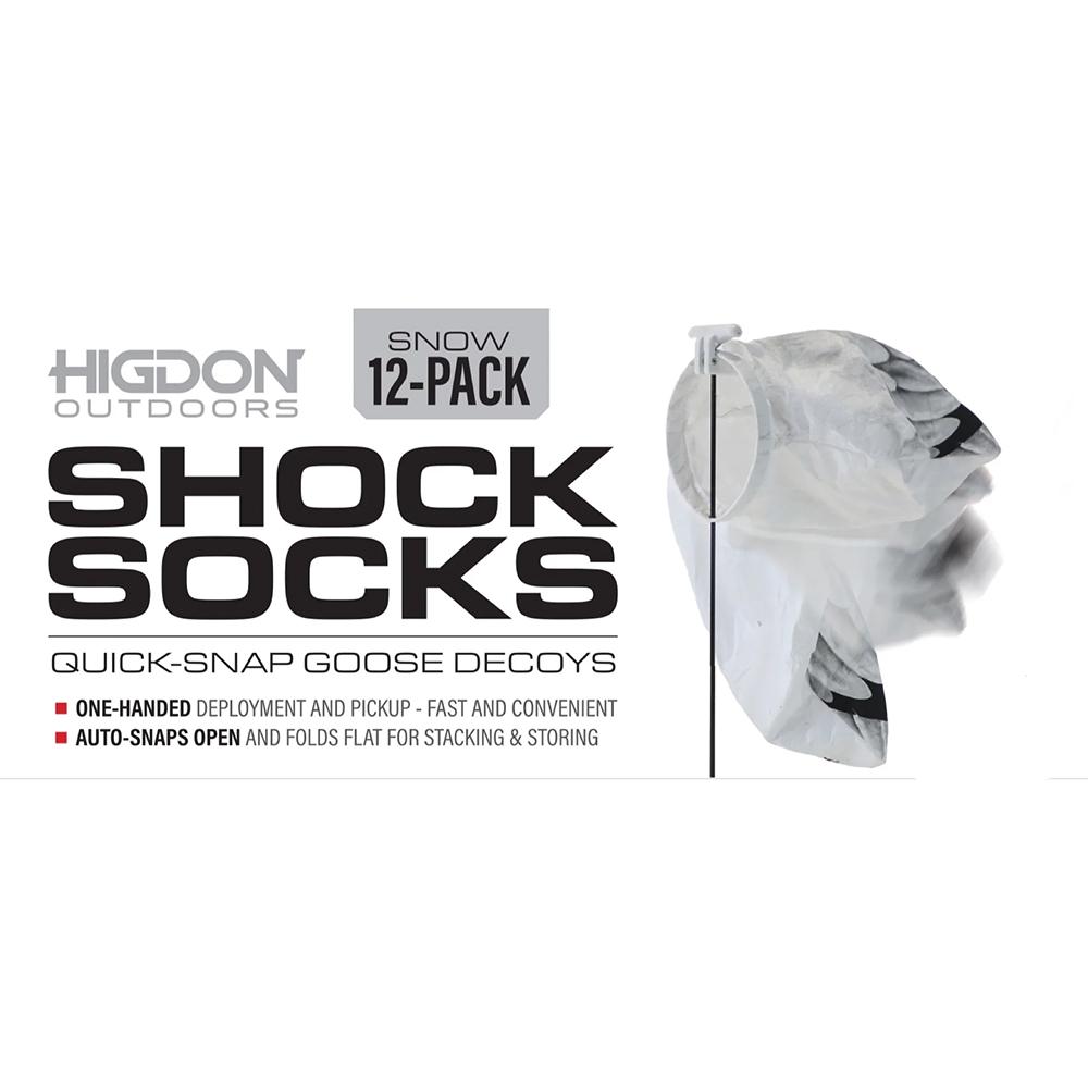 Higdon Snow Shock Socks Goose Decoys 12/ct Picture of Higdon Outdoors Higdon Goose Decoy Shock Socks - Snow (12pk)