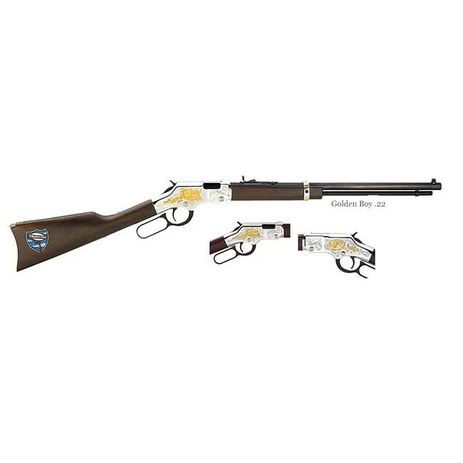 Henry Golden Boy Truckers Tribute Edition Rifle .22 LR 16rd Magazine 20" Barrel Walnut Picture of Henry Repeating Arms Company HENRY GOLDEN BOY 22LR TRUCKER TRIBUTE