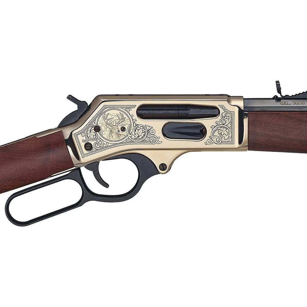 Henry Brass Wildlife Edition Side Gate Rifle .30-30 5rd Magazine 20" Barrel Walnut Picture of Henry Repeating Arms Company Brass Wildlife Edition .30-30 Side Gate 5rd