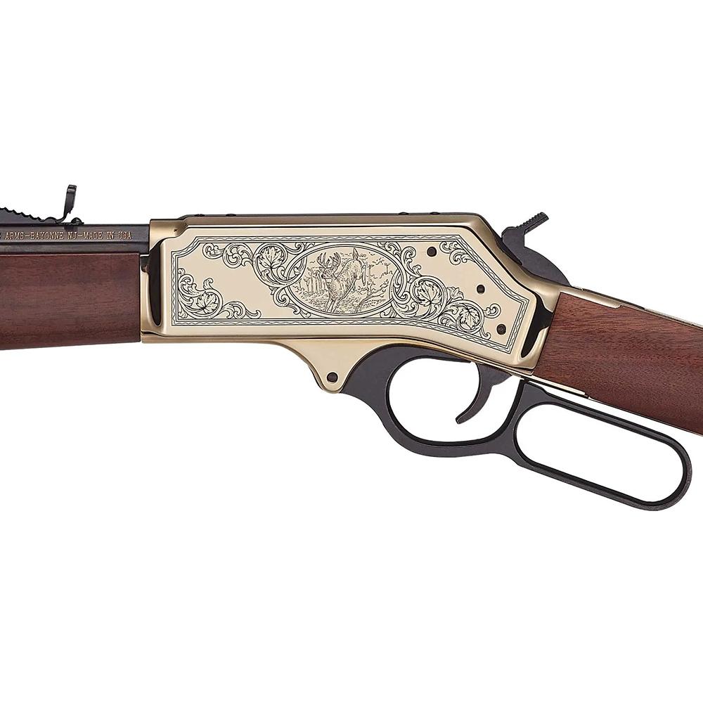 Henry Brass Wildlife Edition Side Gate Rifle .30-30 5rd Magazine 20" Barrel Walnut Picture of Henry Repeating Arms Company Brass Wildlife Edition .30-30 Side Gate 5rd