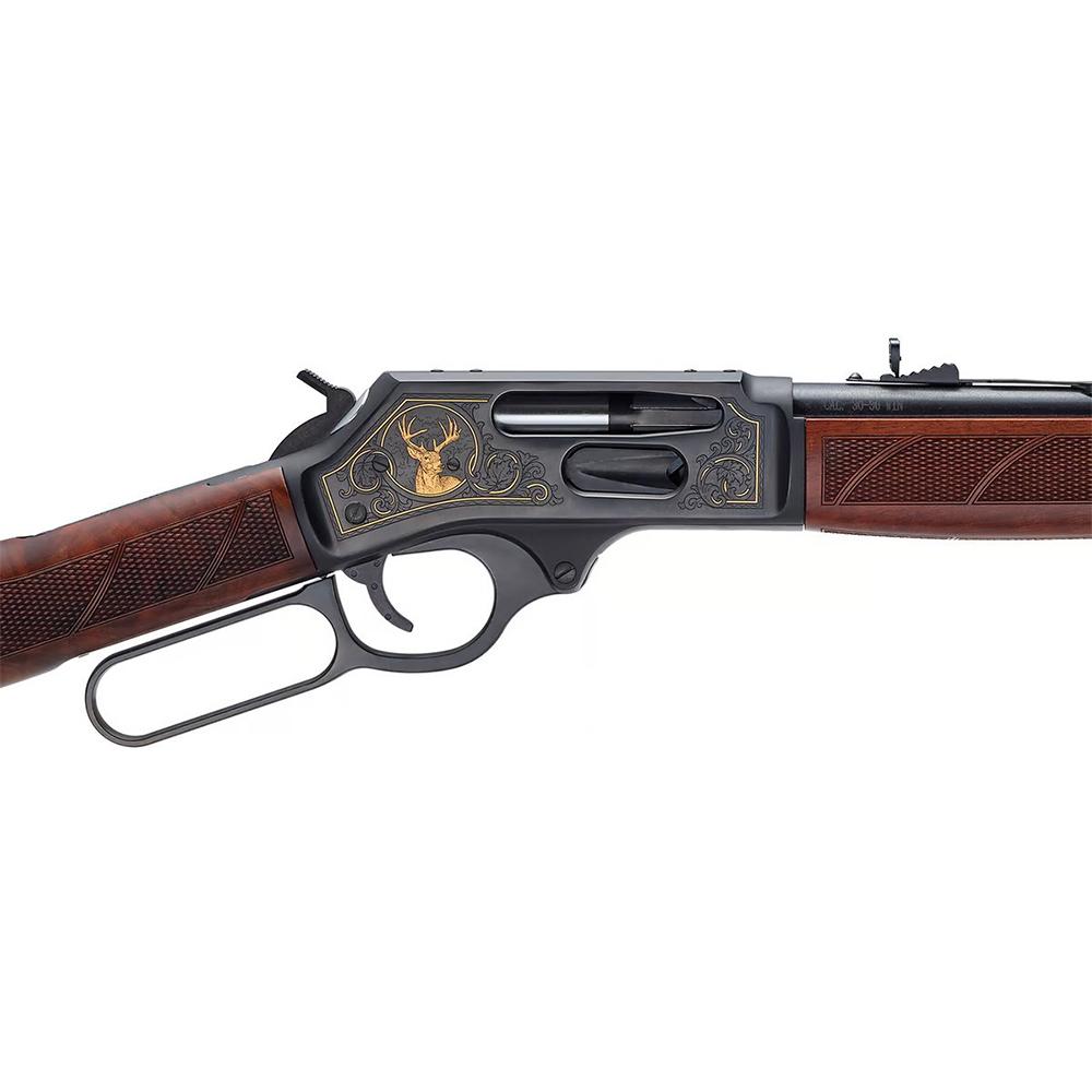 Henry Steel Wildlife Edition Side Gate .30-30 Rifle 5rd Magazine 20" Barrel Walnut Picture of Henry Repeating Arms Company Henry Wildlife Lever Action .30-30 Side Gate
