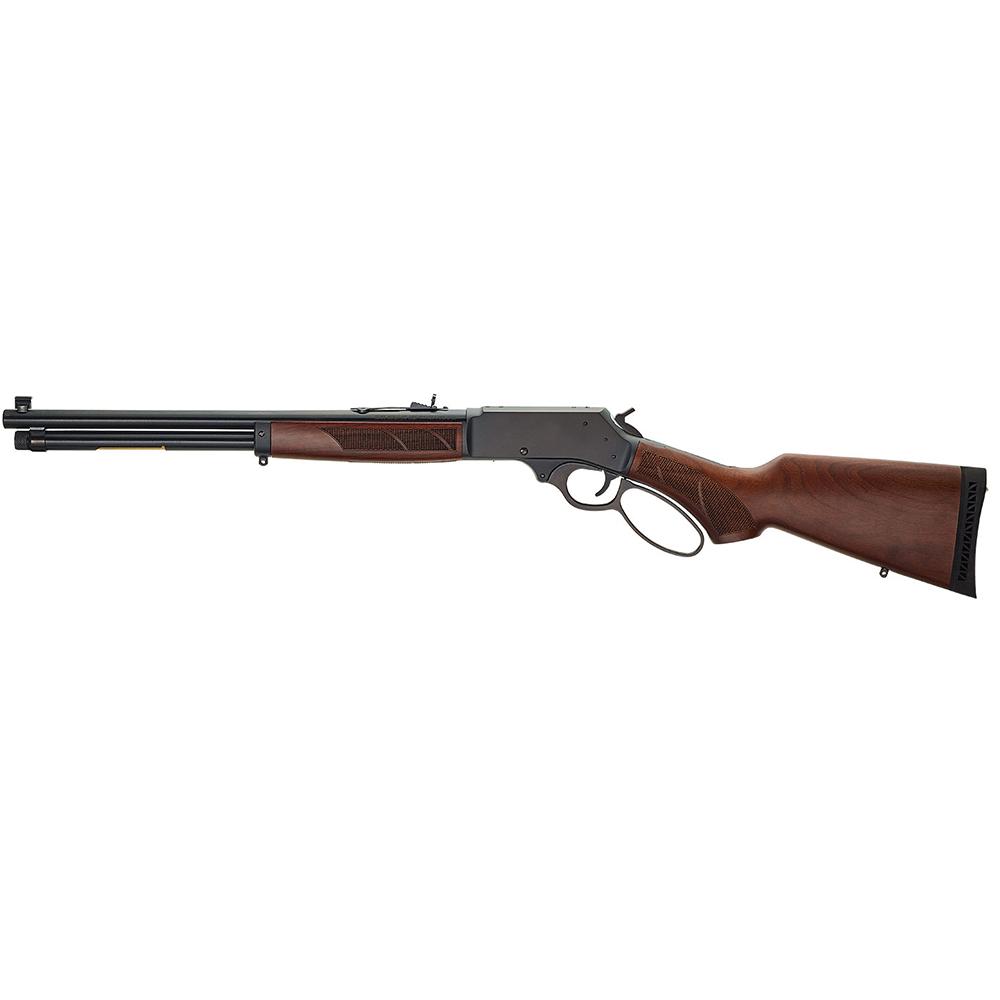 Henry Steel Lever Action w/Side Gate Rifle .45-70 Govt 4rd Capacity 18.43" Round Barrel Walnut Stock Picture of Henry Repeating Arms Company Steel Lever Action .45-70 Side Gate