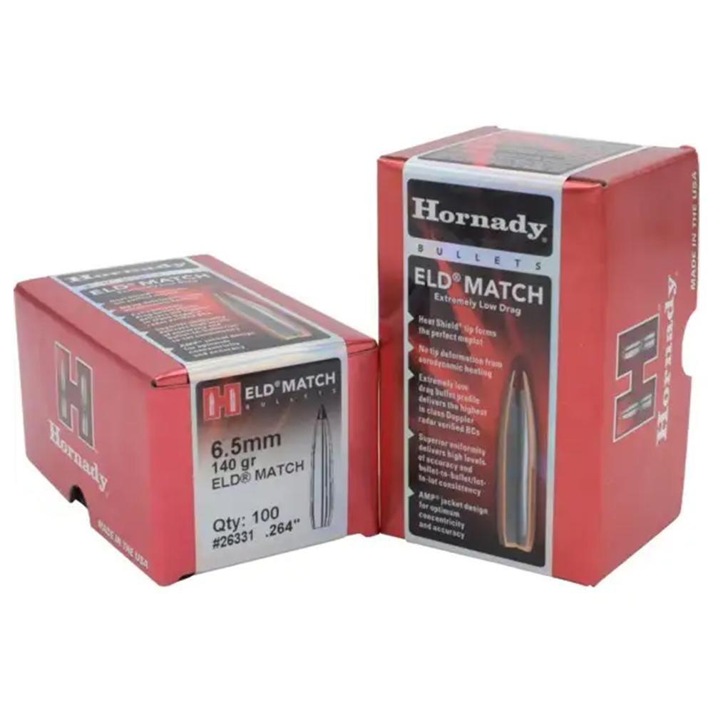 Hornady ELD Match Rifle Bullets SEQUENTIAL 6.5mm .264" 140 gr (1-8") 500/ct Picture of Hornady Mfg ELD Match Bullets Sequential 6.5mm .264 140GR (1-8") 500/CT