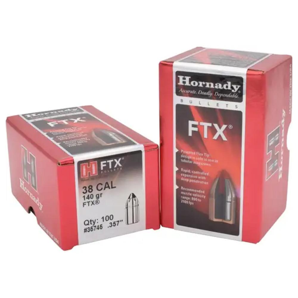 Hornady FTX Handgun Bullets .38 cal .357 Mag .357" 140 gr FTX 100/ct Picture of Hornady Mfg FLEX TIP .357 140GR FTX PISTOL