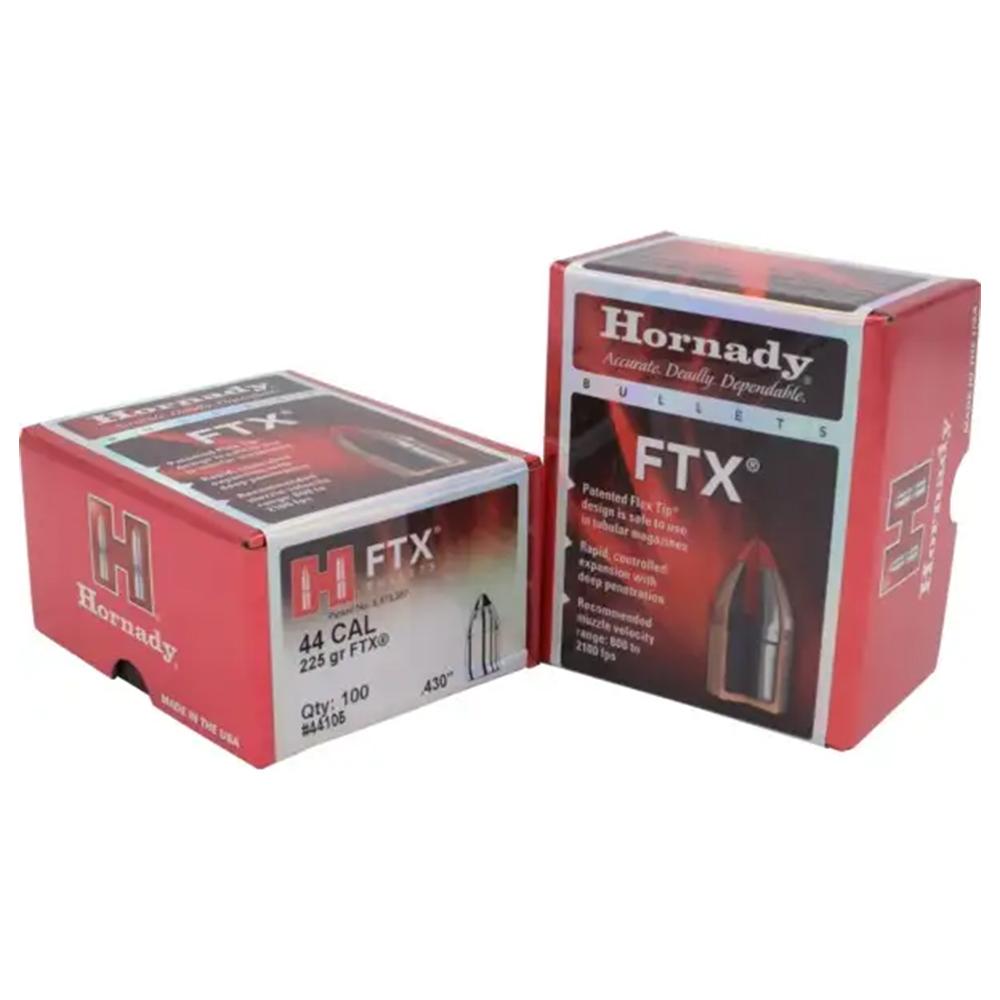 Hornady FTX Handgun Bullets .44 cal .44 Magnum .430" 225 gr FTX 100/ct Picture of Hornady Mfg FLEX TIP 44 CAL 225GR FTX PISTOL