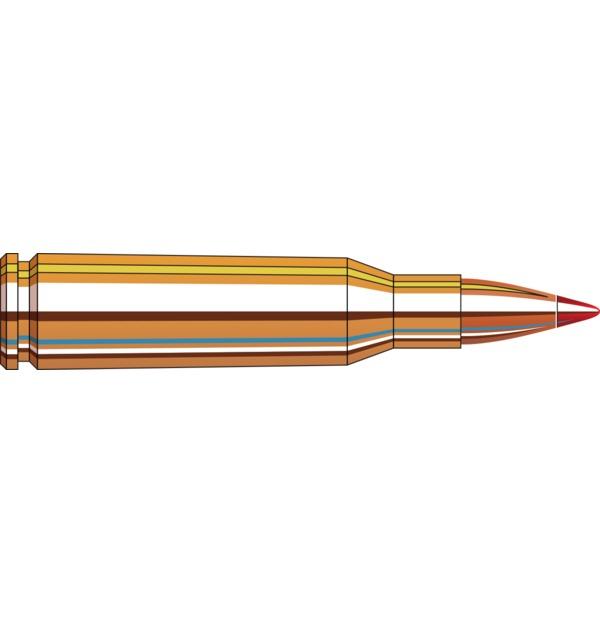 Hornady V-Max Rifle Ammunition 5.45x39 60 gr. PT 2810 fps 20/ct Picture of Hornady Mfg Ammo Black 5.45X39 60 GR V-MAX 20 RD Box