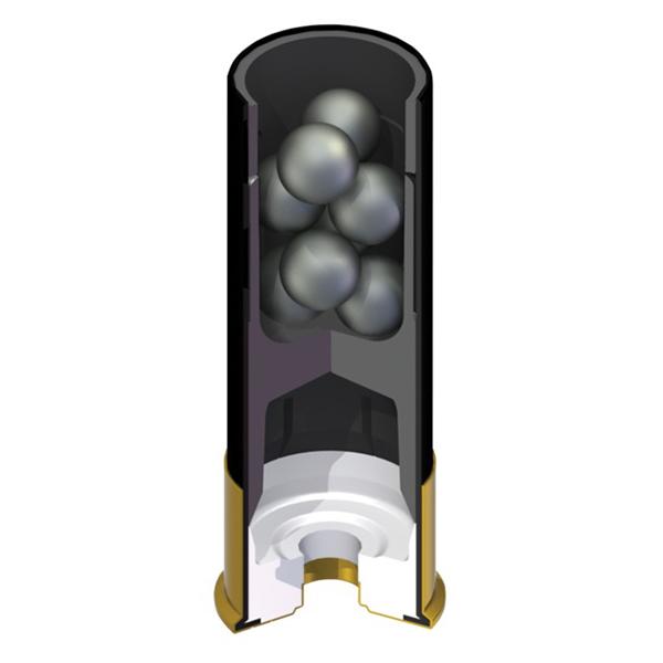 Hornady Black Shotshells 12ga 2-3/4" #00 10/ct Picture of Hornady Mfg AMMO 12 GA 00 BUCKSHOT BLACK 10 rounds