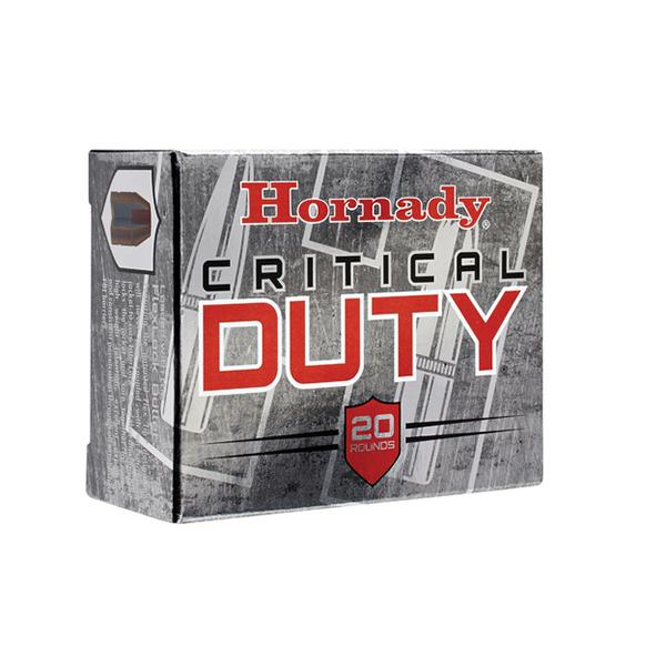 Hornady Critical Duty Handgun Ammo 9mm Luger (+P) 135 gr Flex Tip 1110 fps 25/ct Picture of Hornady Mfg AMMO CRITICAL DUTY 9MM+P 135GR FLEXTIP 25/RD