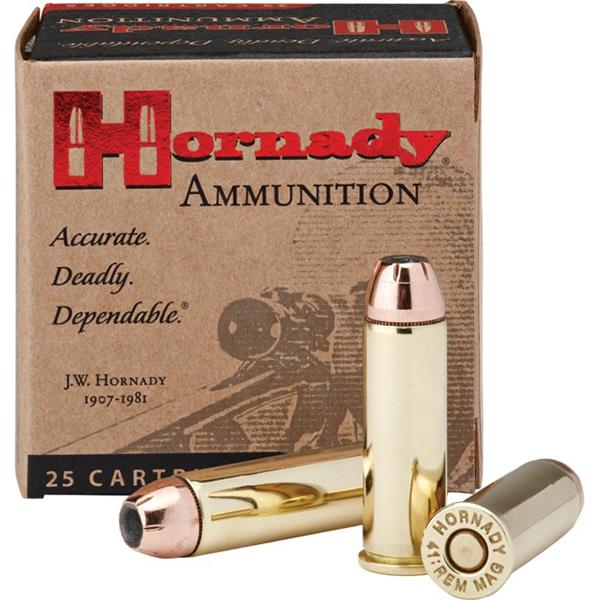Hornady Custom Handgun Ammunition .41 Mag 210 gr XTP 1545 fps 20/ct Picture of Hornady Mfg AMMO 41 MAG 210 GR XTP 20 rounds