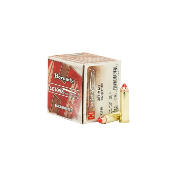 Hornady LEVERevolution Handgun Ammunition .357 Mag 140 gr FTX 1440 fps 20/ct Picture of Hornady Mfg AMMO LEVEREVOL. 357 MAG 140 FTX