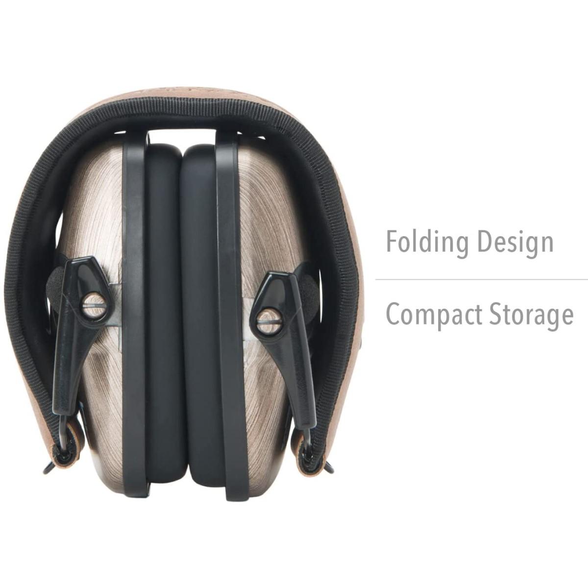 Howard Leight Impact Sport Bluetooth Earmuff Brushed Bronze Brown Band 21dB Picture of Honeywell Safety Products USA IMPACT SPORT BLUETOOTH BRUSHED BRONZE MEDIUM/LARGE TAN HEAD BAND