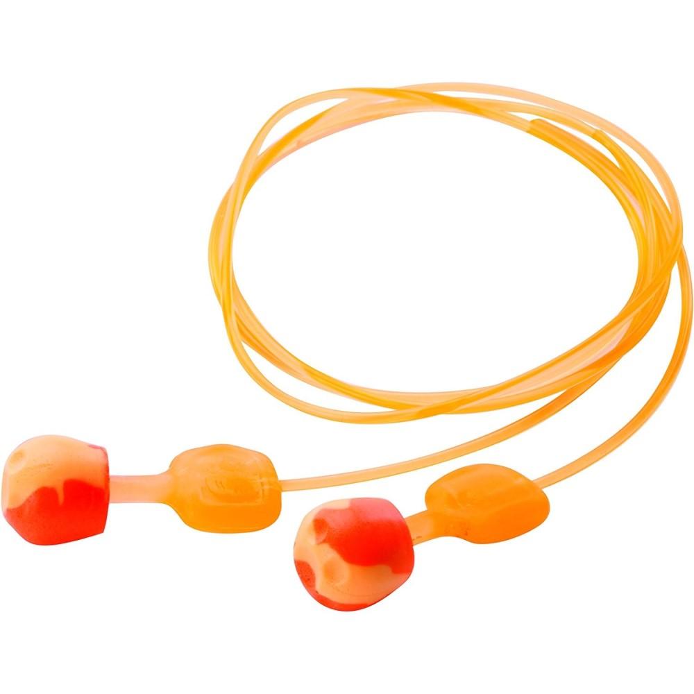 Howard Leight TrustFit Pod Corded Push-In Reusable Foam Ear Plugs 28dB Case 100 Pairs Picture of Honeywell Safety Products USA TrustFit Pod Corded Push-In Foam Earplug Case Pack