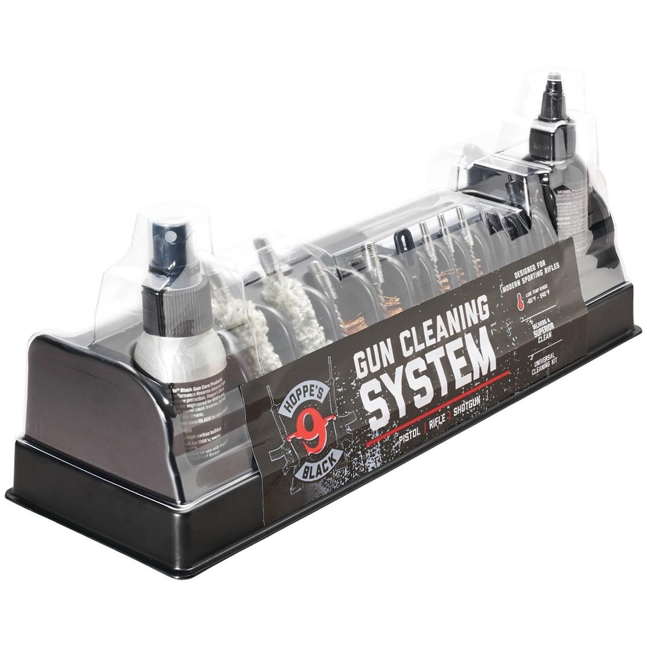 Hoppe's Black Gun Cleaning System Picture of Hoppe's Hoppe's Black Universal Cleaning Kit w/ Cleaner & Oil Clam