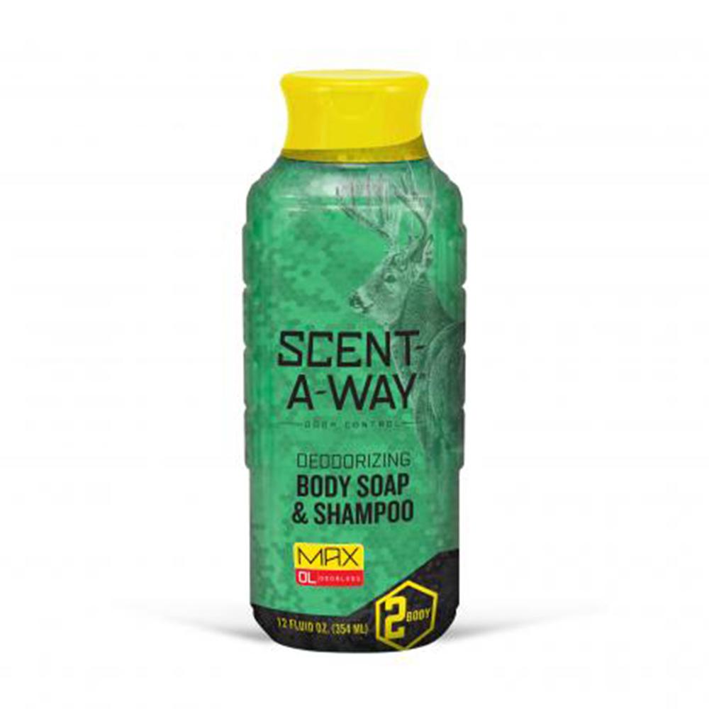 Scent-A-Way MAX Liquid Body Soap & Shampoo 12 oz Bottle