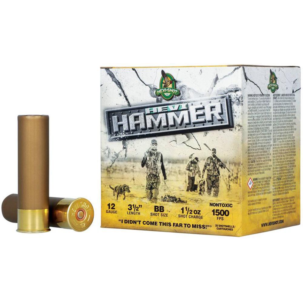 HEVI-Shot Hevi-Hammer Shotshell 12ga 3.5" 1.5oz 1500 fps #BB 25/ct Picture of Environ Metal Inc HEVI-SHOT HEVI HAMMER 12 GA 3.5IN BB SHOT 1.5OZ 25RD