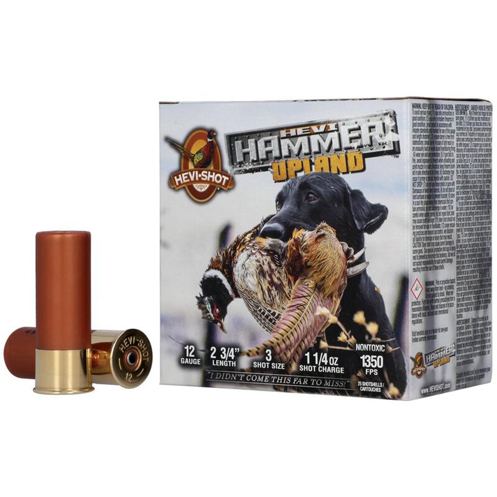 HEVI-Shot Hevi-Hammer Shotshell 12ga 2-3/4" 1-1/4oz 1350 fps #3 25/ct Picture of Environ Metal Inc HEVI-SHOT HEVI HAMMER UPLAND 12 GA 2.75IN 3 SHOT 1 1/4OZ - 25RD