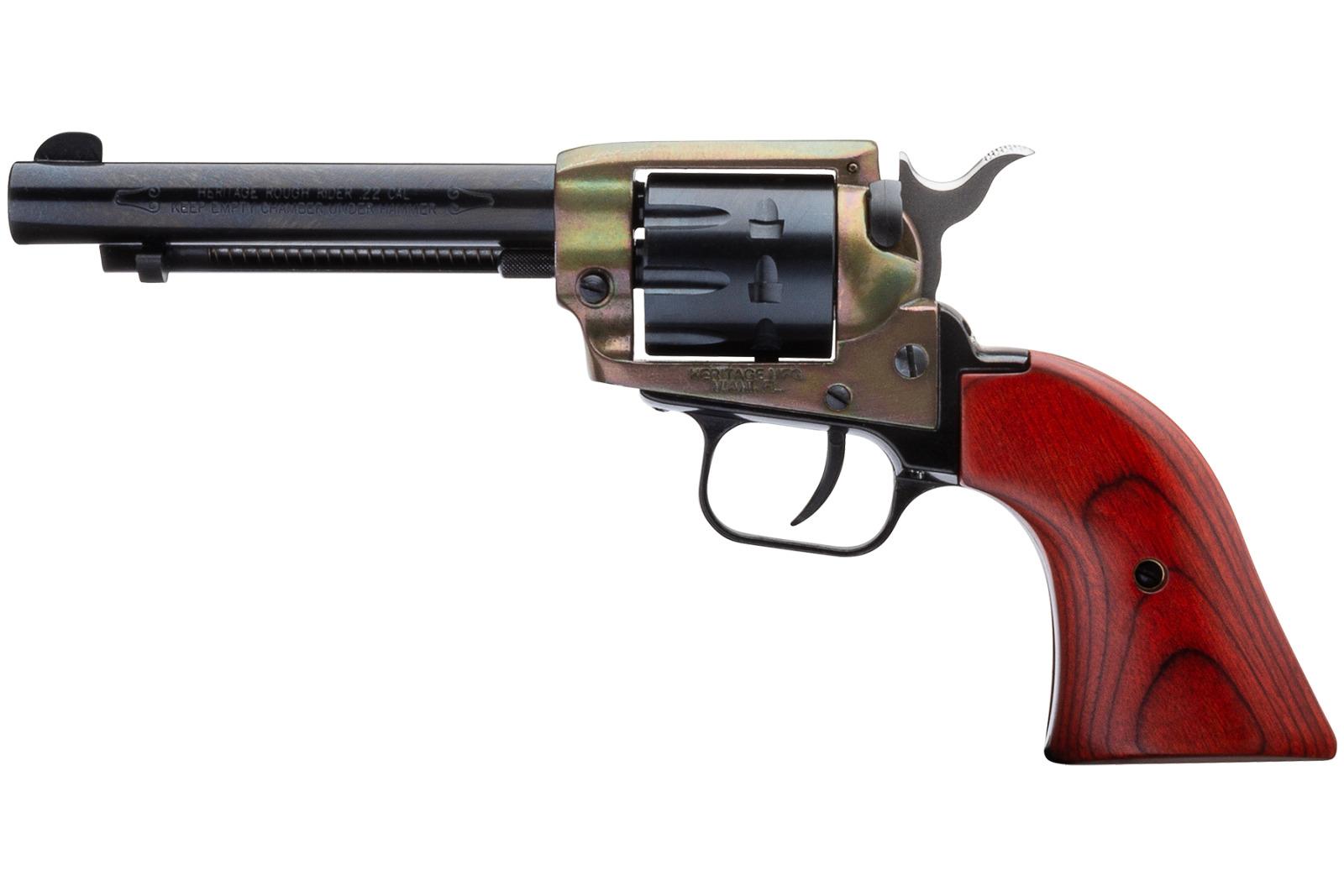 Heritage Rough Rider Case Hardened Handgun .22LR 9/rd Magazine 4.75" Barrel Cocobolo Grips Picture of Taurus International - Heritage Heritage Rough Rider .22LR CH 4 3/4" 9RDS COCOBOLO