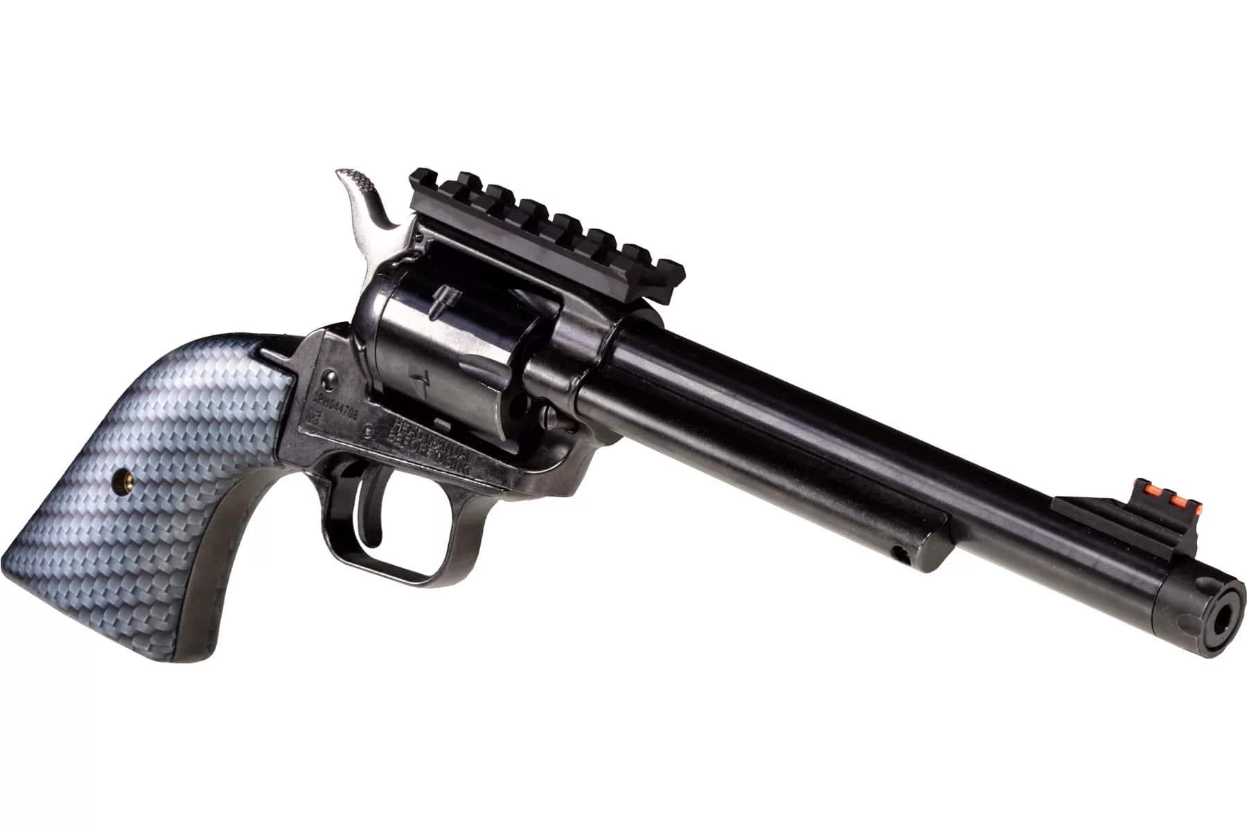 Heritage Rough Rider Tactical Cowboy Handgun .22 LR 6rd Capacity 6.5" Threaded Barrel Carbon Fiber Grips Picture of Taurus International - Heritage HERITAGE RR .22LR BK 6-1/2'' 6-RDS THREADED