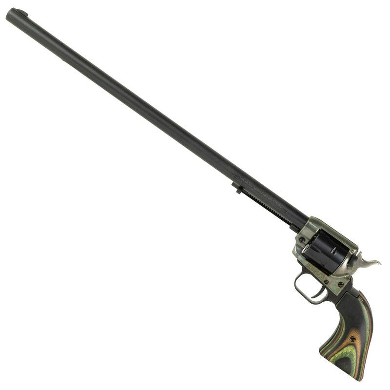Heritage Rough Rider Handgun .22 LR 6/rd Capacity 16" Barrel Black with Laminate Green Grip Picture of Taurus International - Heritage HERITAGE RR .22LR BK/CH 16'' 6-RDS CAMO LAM GRN