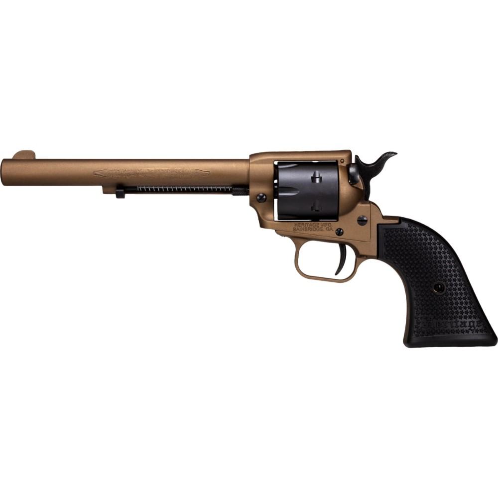Heritage Rough Rider Handgun .22 LR 6rd Capacity 6.5" Barrel Polymer Black Burnt Bronze Cerakote Picture of Taurus International - Heritage HERITAGE SRR .22LR 6 1/2'' 6 RD BURNT BRONZE/SBK