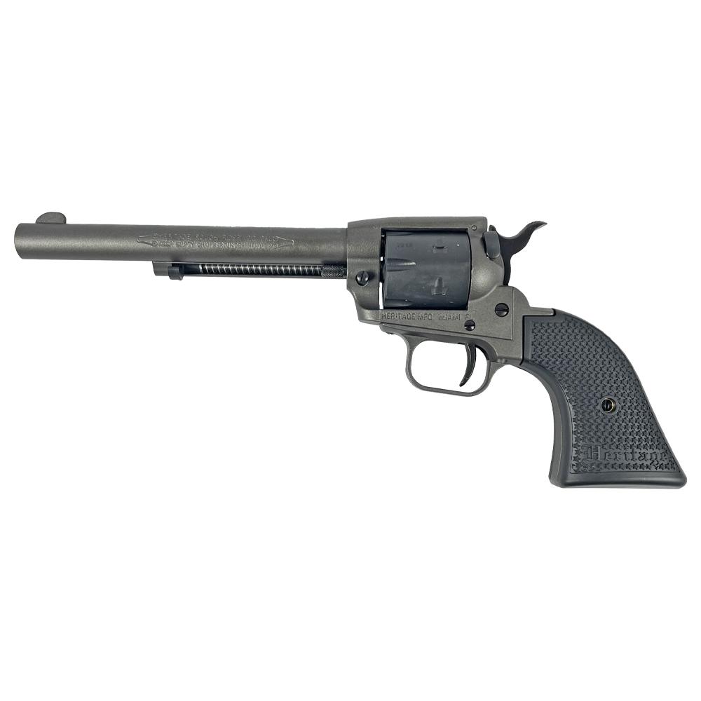 Heritage Rough Rider Steel Frame Tungsten Cerakote Handgun .22 LR 6rd Capacity 6.5" Barrel Polymer Black Picture of Taurus International - Heritage HERITAGE SRR .22LR 6 1/2'' 6 RD TUGNSTEN/SBK