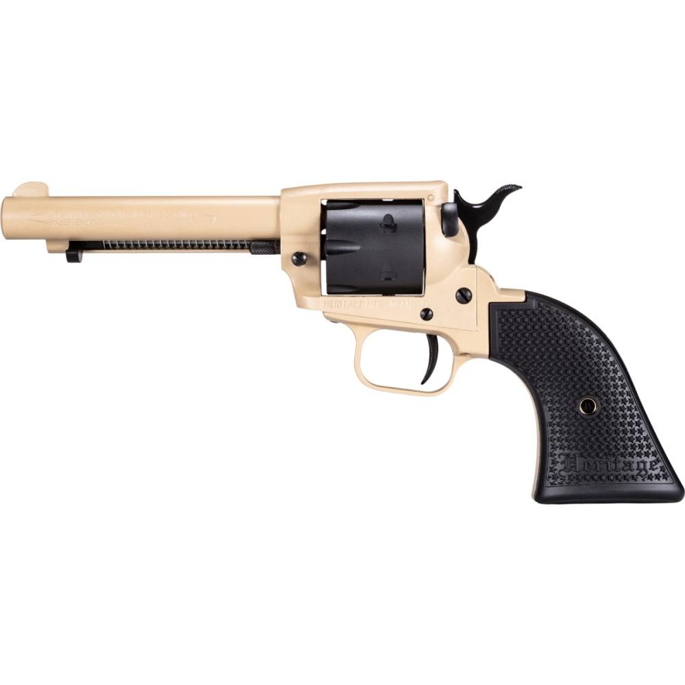 Heritage Rough Rider Handgun .22 LR 6/rd Capacity 4.75" Barrel Polymer Black Sabre Sand Cerakote Picture of Taurus International - Heritage HERITAGE SRR .22LR 4 3/4'' 6 RD SABRE SAND/SBK