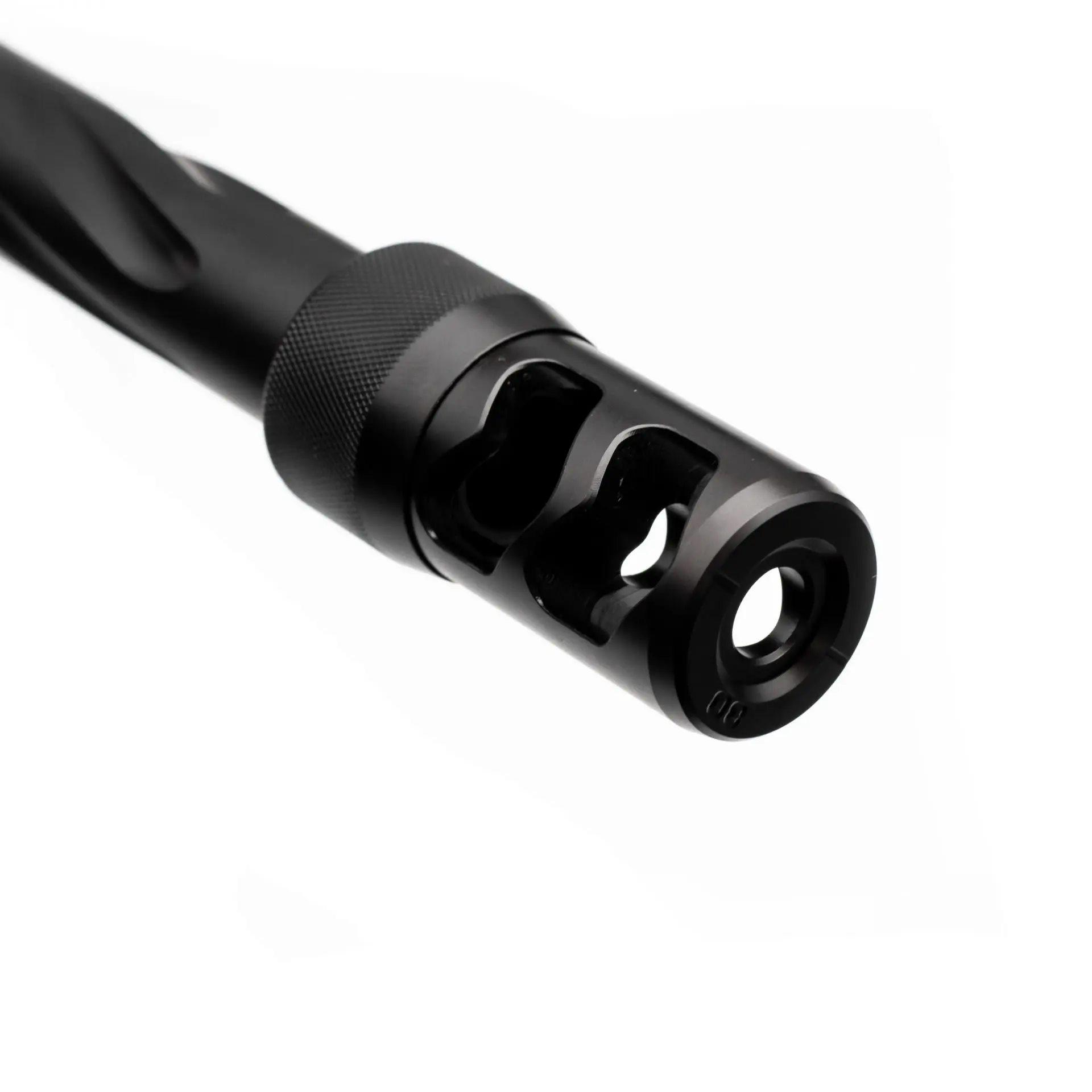 Area 419 Hellfire 2P-Self Timing Muzzle Brake w/ Adapter 6.5mm/30cal 5/8-24 Picture of Area419 Area419 Hellfire 2P-Self Timing Muzzle Brake w/ Adapter 6.5mm/30cal 5/8-24
