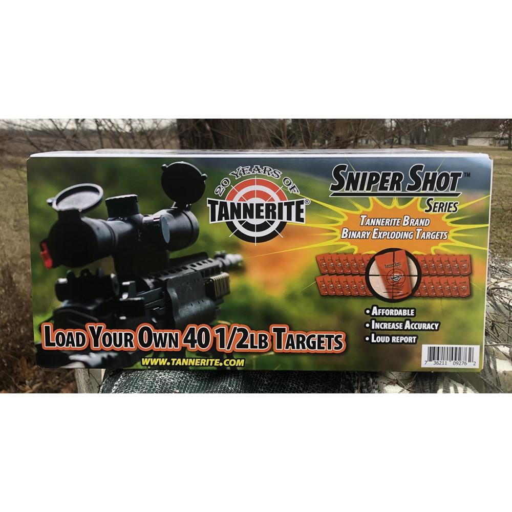 Tannerite Sniper Shot Series Propack 40 Case of 1/2 Load Your Own Targets Picture of TANNERITE Sniper Shot (20 lb. and 40 load your own targets)